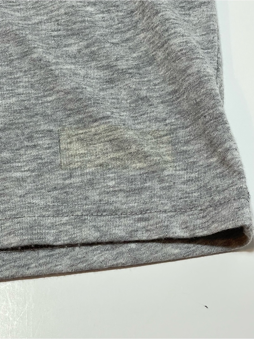 New Balance Light Heather Gray Cropped Logo Tee - Picture 8 of 8
